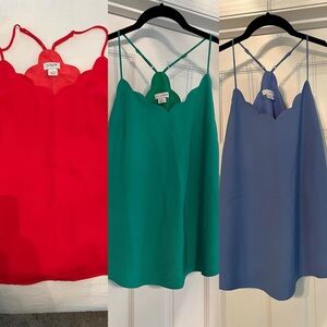 Set of 3 J. Crew Camis - size 0